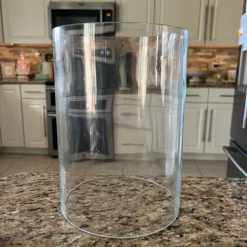 NEW - Pottery Barn Glass Hurricane - Size 10”H x 7” Diameter